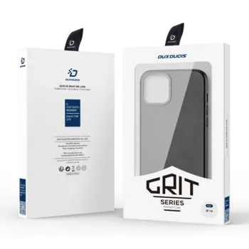 Dux Ducis Grit Leather case for iPhone 14 Black (MagSafe Compatible)