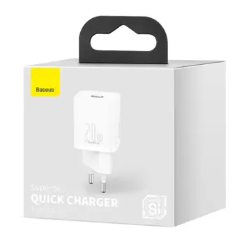 Baseus Super Si 1C Fast Charger USB Type C 20 W Hvid (Blister)