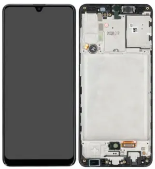 Samsung Galaxy A31 (A315F) OLED Skærm med ramme (Sort) (Original)
