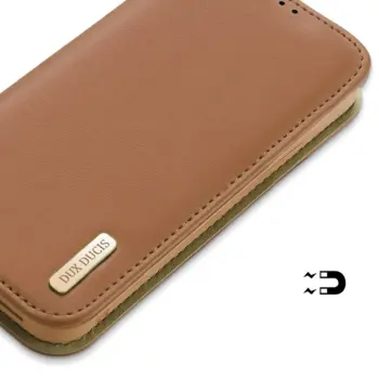 Dux Ducis Hivo Leather Case for iPhone 14 Plus Brown