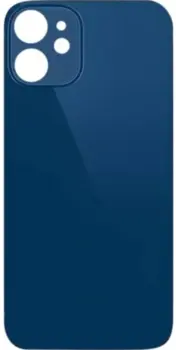 iPhone 12 bagglas uden logo - blå (Big Holes)