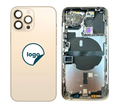 iPhone 14 Pro bagcover med small parts - OEM (guld)