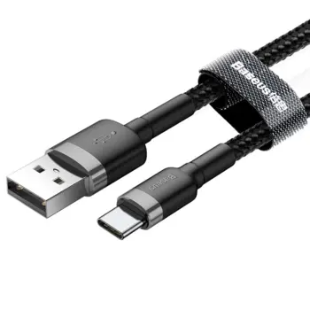 Baseus Cafule Data USB - USB Type C Kabel 1m Sort