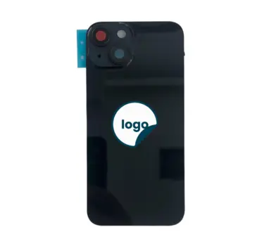 iPhone 14 bagglas med kameralinse + metalplade + Trådløs oplader flex + Magsafe magnet + Flashlight flex - OEM (Diagnosticerbart) (Midnight)