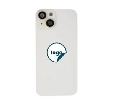 iPhone 14 bagglas med kameralinse + metalplade + Trådløs oplader flex + Magsafe magnet + Flashlight flex - OEM (Diagnosticerbart) (Starlight)