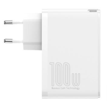 Baseus GaN2 Pro Fast Charger 100W - 2xUSB-C / 2xUSB + 2xUSB-C kabel - White (Blister)