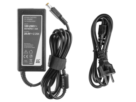 Green Cell Pro Charger for Lenovo G50-30 G505 G50-70 / IdeaPad S210 / ThinkPad T440 T450 Z50-70 (45W)