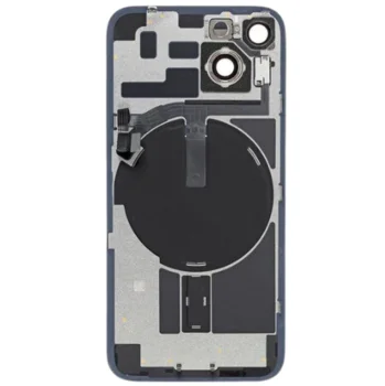 iPhone 14 Plus bagglas med kameralinse + metalplade + Magsafe magnet + trådløs oplader flex - OEM (rød)
