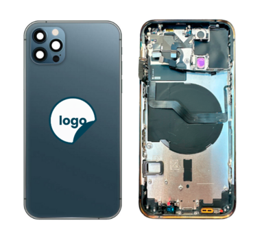 Back Housing incl. Small Parts for iPhone 12 Pro - Pull A (Pacific Blue)