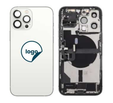 Back Housing incl. Charging Port and Small Parts for iPhone 13 Pro - Pull A (Silver)