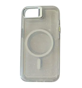 iPhone 16e / 17e MagSafe TPU cover - transparent med glimmer