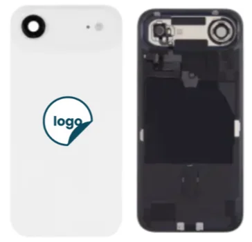 iPhone 17 Air bagglas med kameralinse + metalplade + Trådløs oplader flex + Magsafe magnet + Flashlight flex - Pull A (Cloud White)