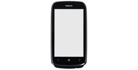 Nokia Lumia 610 Original Frontcover m/Touch Unit sort