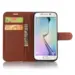 Litchi Texture Wallet Stand Leather Case for Samsung Galaxy S7 Edge Brun