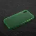 TPU Soft Back Cover for iPhone X Transparent Dark Green