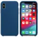 Hard Silicone Case til iPhone XS Mørkeblå