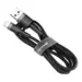 Baseus Cafule Nylon USB - Lightning Kabel 1m Sort