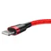 Baseus Cafule Nylon USB - Lightning Kabel 1m Rød
