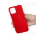 Hard Silicon Cover for iPhone 13 Mini Red