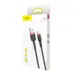 Baseus Cafule Nylon USB - Lightning Cable 2m Black/Red