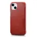 iCarer Genuine Leather Flip Case for iPhone 13 Red