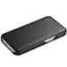iCarer Curved Edge Genuine Leather Flip Case for iPhone 13 Black
