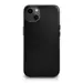 iCarer case in natural leather for iPhone 13 black (MagSafe compatible)