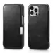 iCarer Genuine Leather Flip Case for iPhone 13 Pro Black