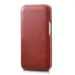 iCarer Curved Edge Genuine Leather Flip Case for iPhone 13 Pro Red