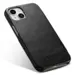 iCarer Curved Edge Genuine Leather Flip Case for iPhone 13 Mini Black