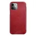 iCarer Curved Edge Genuine Leather Flip Case for iPhone 12 Mini Red