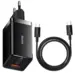 Baseus GaN5 Pro 2xUSB-C / 1xUSB 65W + USB-C kabel 100W sort (Blister)