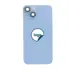 Back Glass for iPhone 14 with Camera Lens + Metal Plate + Wireless NFC Charging + Magsafe Magnets + Flashlight Flex -OEM (Diagnoable) (Blue)