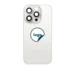 iPhone 15 Pro bagglas med kameralinse+metalplade+Trådløs oplader flex+Magsafe magnet+Flashlight flex - OEM (Diagnosticerbart) (White Titanium)
