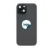 iPhone 15 bagglas med kameralinse+metalplade+Trådløs oplader flex+Magsafe magnet+Flashlight flex - OEM (Diagnosticerbart) (sort)
