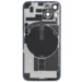 iPhone 14 Plus bagglas med kameralinse + metalplade + Magsafe magnet + trådløs oplader flex - OEM (blå)