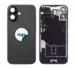 iPhone 16 bagglas med kameralinse + metalplade + Trådløs oplader flex + Magsafe magnet + Flashlight flex - OEM (Diagnosticerbart) (sort)