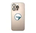 iPhone 16 Pro Max bagglas med kameralinse+metalplade+Trådløs oplader flex+Magsafe magnet+Flashlight flex- OEM (Diagnosticerbart) (Desert Titanium)