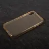 TPU Soft Back Cover for iPhone X Transparent Gold