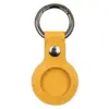 PU Leather Keychain Case for Apple AirTag Yellow