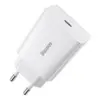 Baseus Speed Mini Fast Charger USB Type C 20W Quick Charge White (Blister)