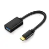 Ugreen USB til USB Type C 3.0 OTG Adapter Kabel Sort