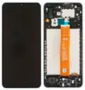 Samsung Galaxy A02 (A022) LCD Skærm med ramme (Sort) (Original)