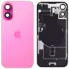 iPhone 16 bakglas med kameralinser + metallplatta + Trådlös laddare flex + MagSafe-magnet + Blixtljus flex – OEM (Diagnosticerbart) (Pink)