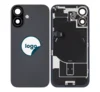 iPhone 17 bagglas med kameralinse + metalplade + Trådløs oplader flex + Magsafe magnet + Flashlight flex - Pull A (sort)